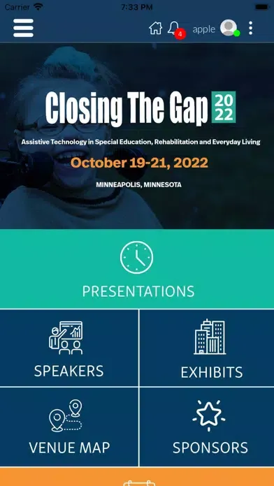 Capturas de tela do Closing The Gap Conference