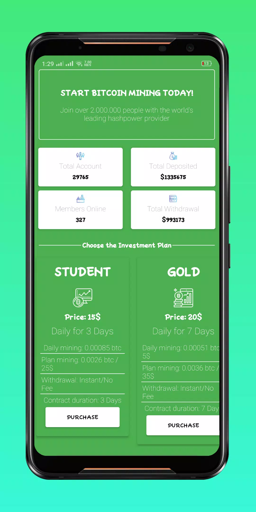 Cloud BTC Screenshots
