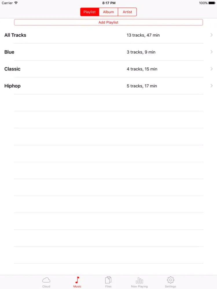 Capturas de tela do Cloud Play Pro - Music Player & Streamer for Dropbox, Google Drive, OneDrive, Box and iPod Library iPad 
