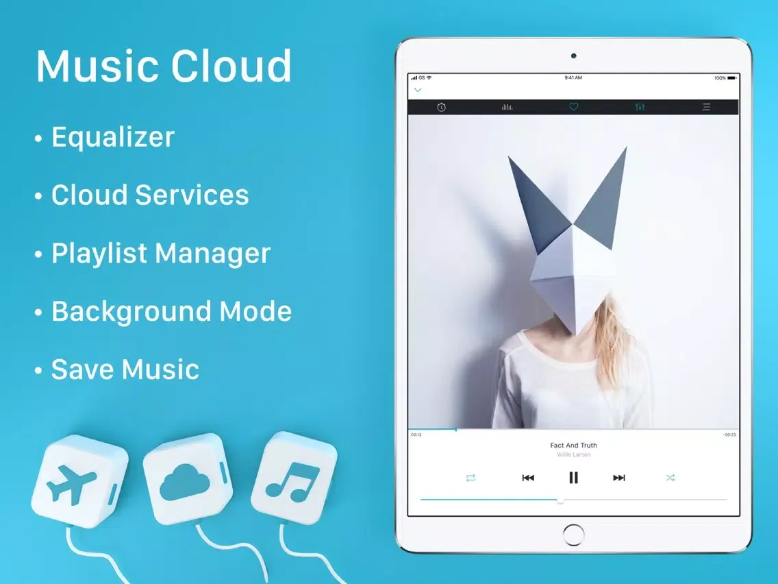Offline Music Player Cloud Mp3 iPad 应用截图