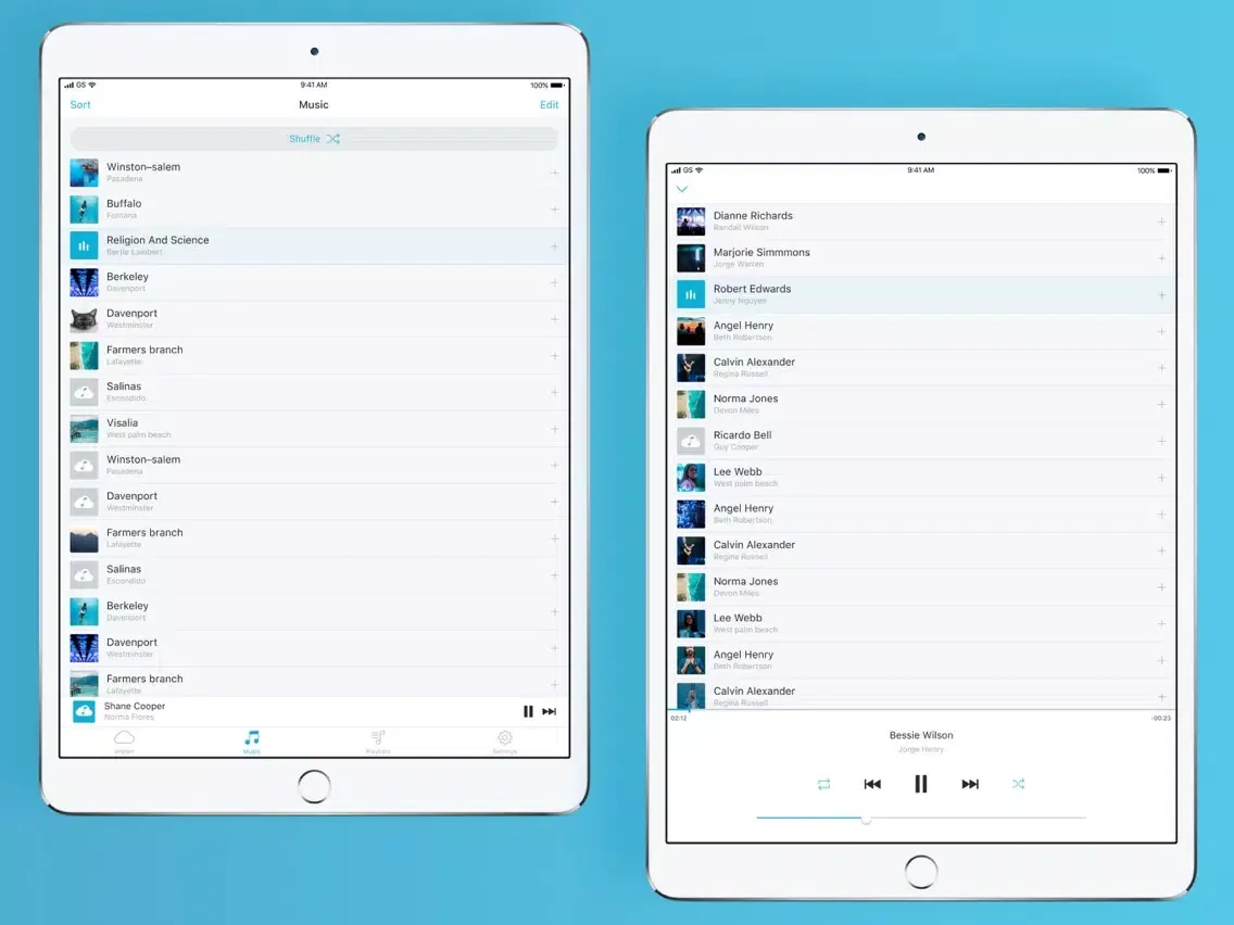 Offline Music Player Cloud Mp3 iPad 应用截图