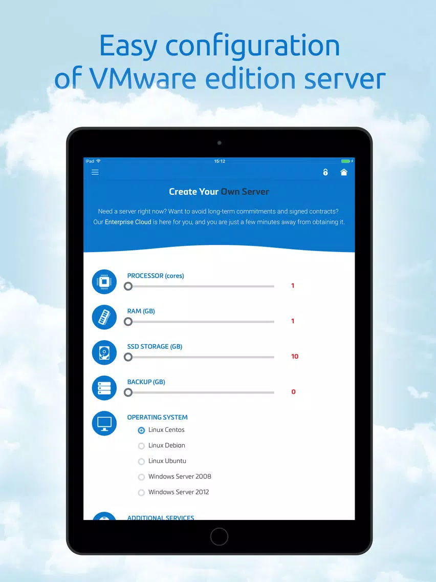 Tangkapan layar Cloud Virtual Server Hosting: Build Your Own Cluster For High-Aviability Solutions iPad 