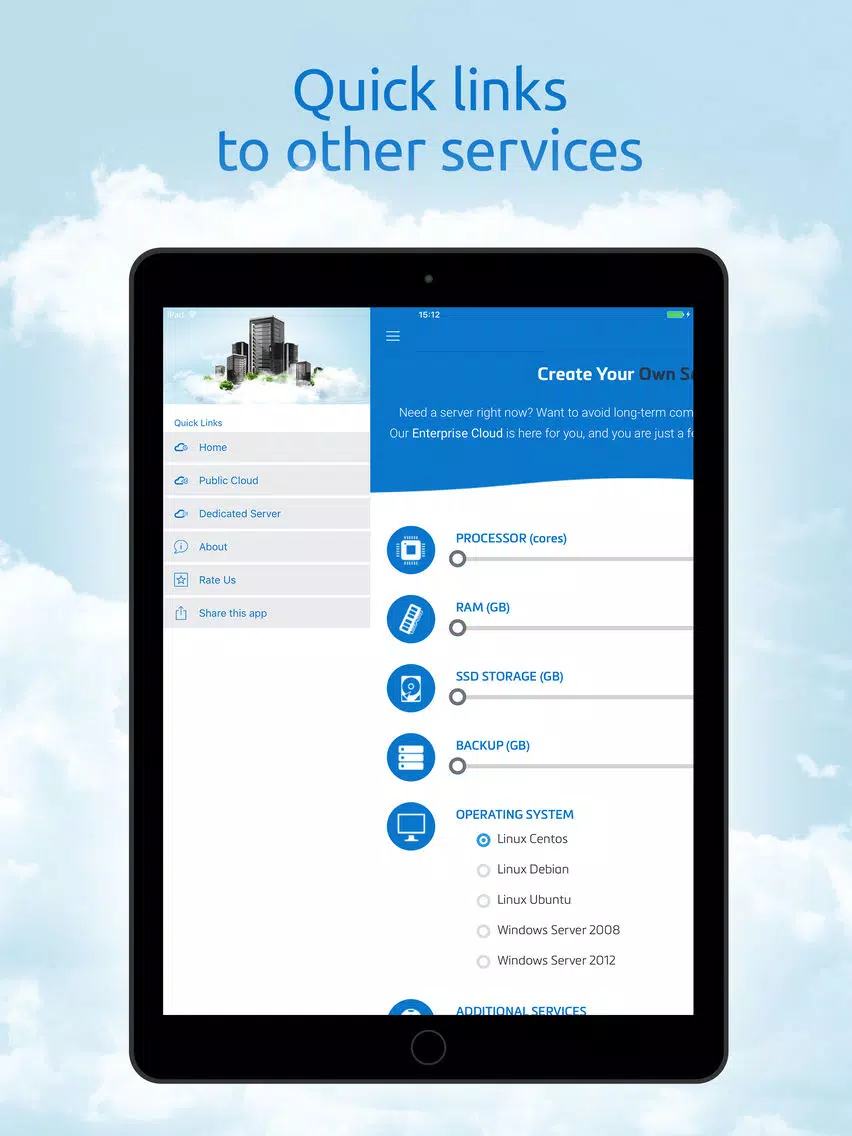 Tangkapan layar Cloud Virtual Server Hosting: Build Your Own Cluster For High-Aviability Solutions iPad 