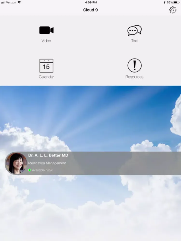 ภาพหน้าจอของ Cloud9Psych iPad 
