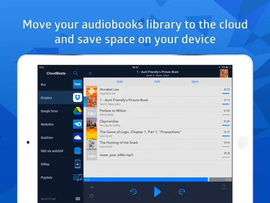 Captures d'écran de CloudBeats: audio book player iPad 