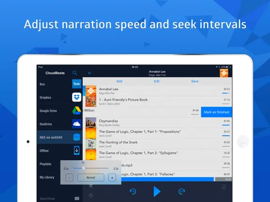 Captures d'écran de CloudBeats: audio book player iPad 