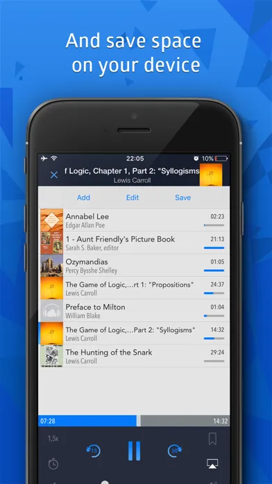 Captures d'écran de CloudBeats: audio book player