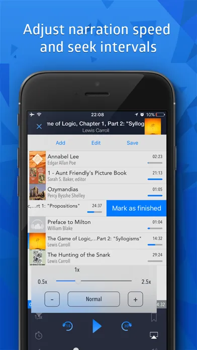 Captures d'écran de CloudBeats: audio book player