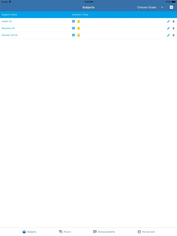 Ảnh chụp màn hình của EBIS iPad 