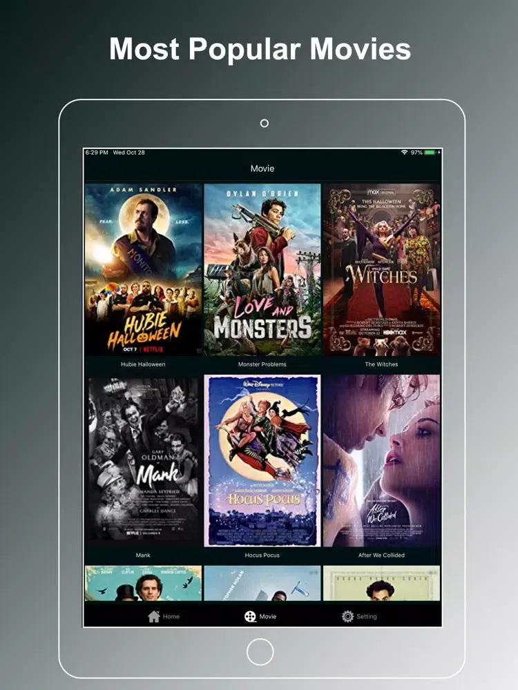 Capturas de tela do Movzy - Movies, Music for You iPad 