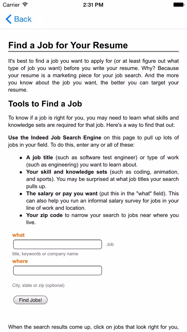 Guide to writing the perfect Curriculum Vitae (Résumé)應用截圖