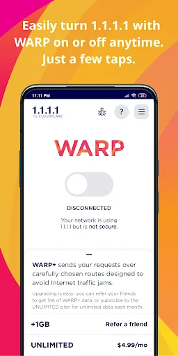 1.1.1.1 + WARP: Safer Internet Screenshots