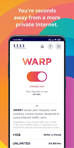 1.1.1.1 + WARP: Safer Internet Screenshots