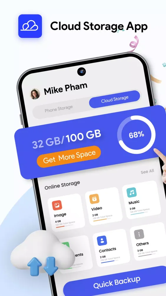 Cloudgate: Cloud Storage App Screenshots