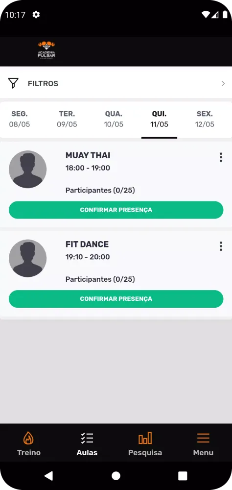Screenshot di Academia Pulsar Saúde