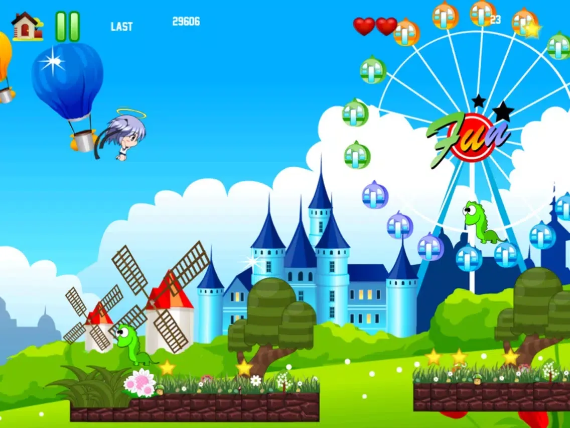 ภาพหน้าจอของ Mega Baby Run Free - Crush Monsters & Collect Candies in OZ Garden iPad 