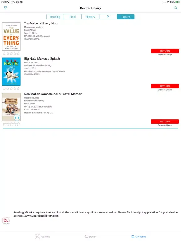 cL outreach iPad  Screenshots