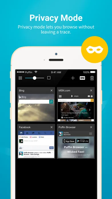 Tangkapan layar Puffin Browser Pro
