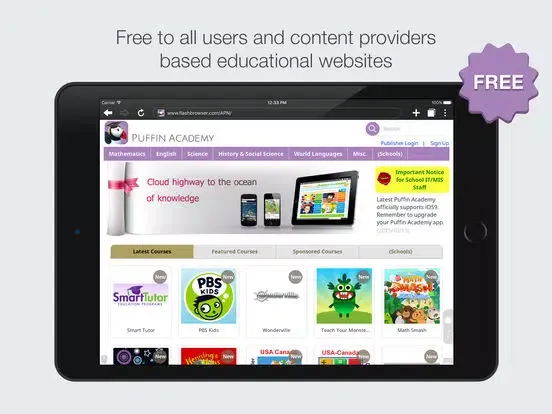 Zrzuty ekranu Puffin Academy iPad 
