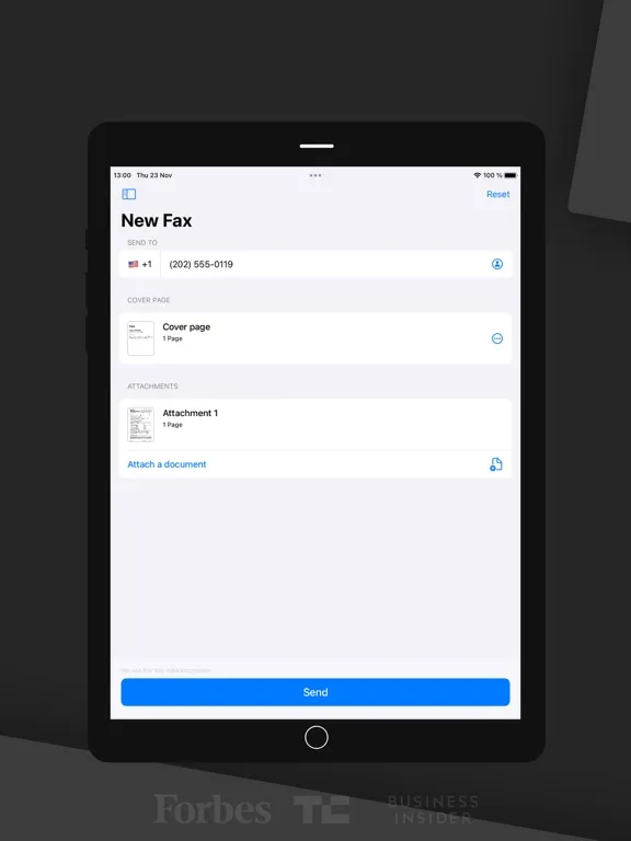 FAX from iPhone - Send Doc iPad 应用截图