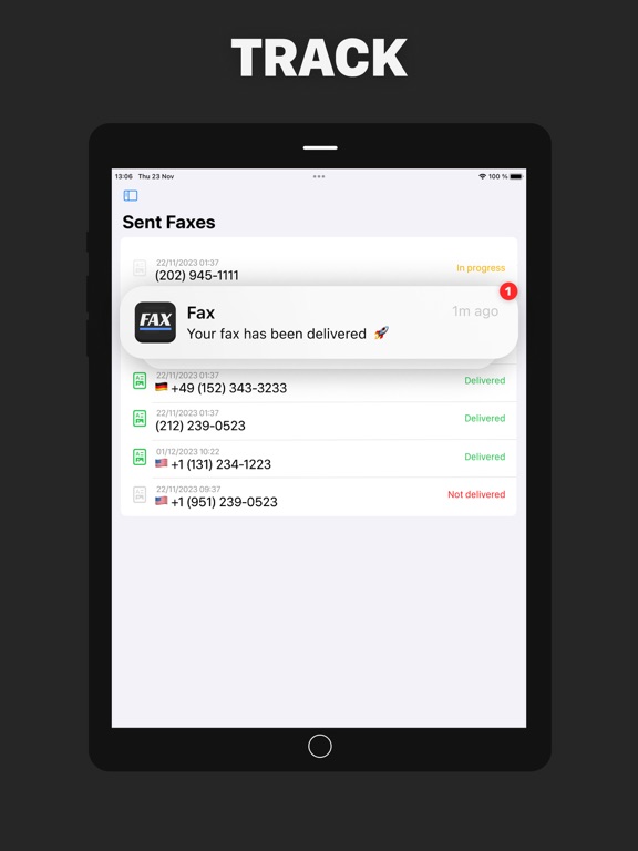 FAX from iPhone - Send Doc iPad 应用截图