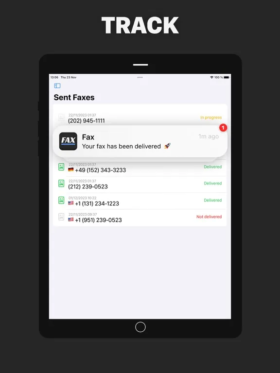 FAX from iPhone - Send Doc iPad 应用截图