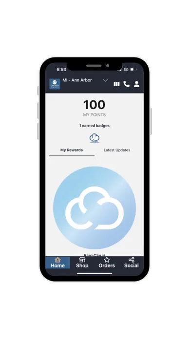 ภาพหน้าจอของ Cloud Rewards