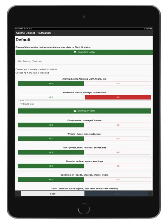 Capturas de tela do Cloudscape SafeSite iPad 