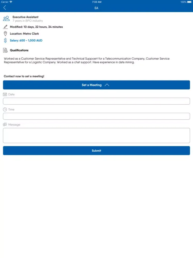 Cloudstaff BPO Ready Team iPad  स्क्रीनशॉट