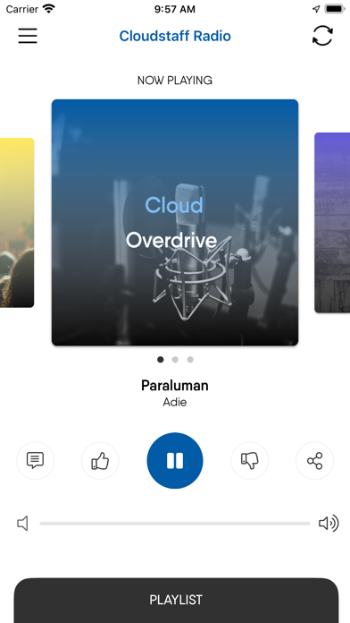 ภาพหน้าจอของ Cloudstaff Radio