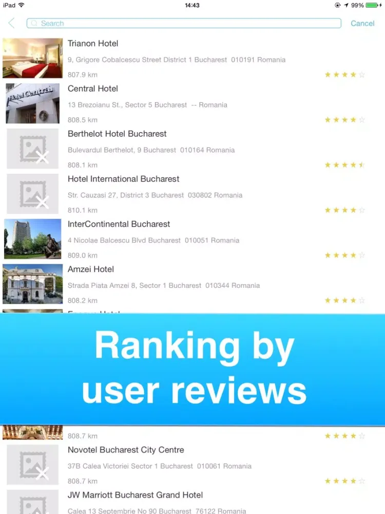 Bucharest, Romania - Offline Guide - iPad  Screenshots