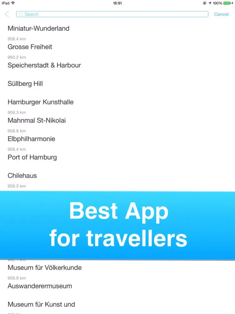 Hamburg, Germany - Offline Guide - iPad 应用截图