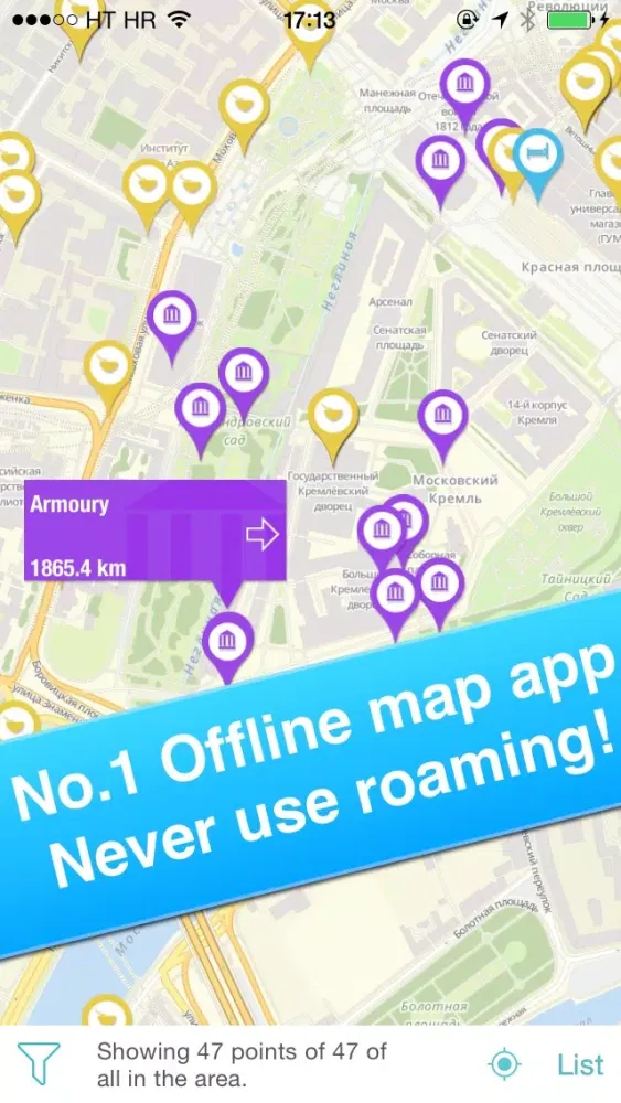 Ảnh chụp màn hình của Moscow, Russia - Offline Guide -