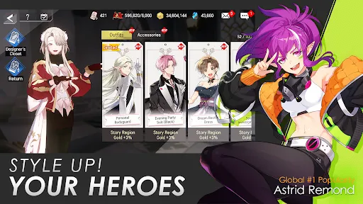 Lord of Heroes: anime games Screenshots