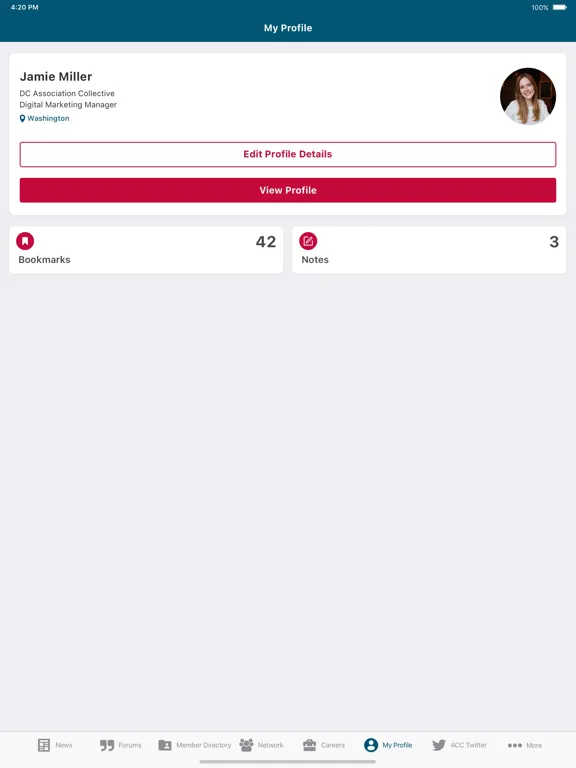 ACC365 iPad  Screenshots