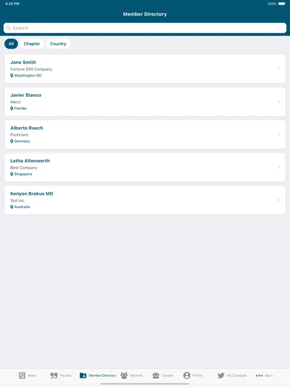 ACC365 iPad  Screenshots