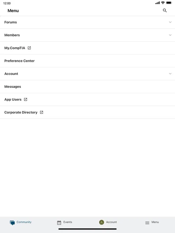 CompTIA Community iPad 应用截图