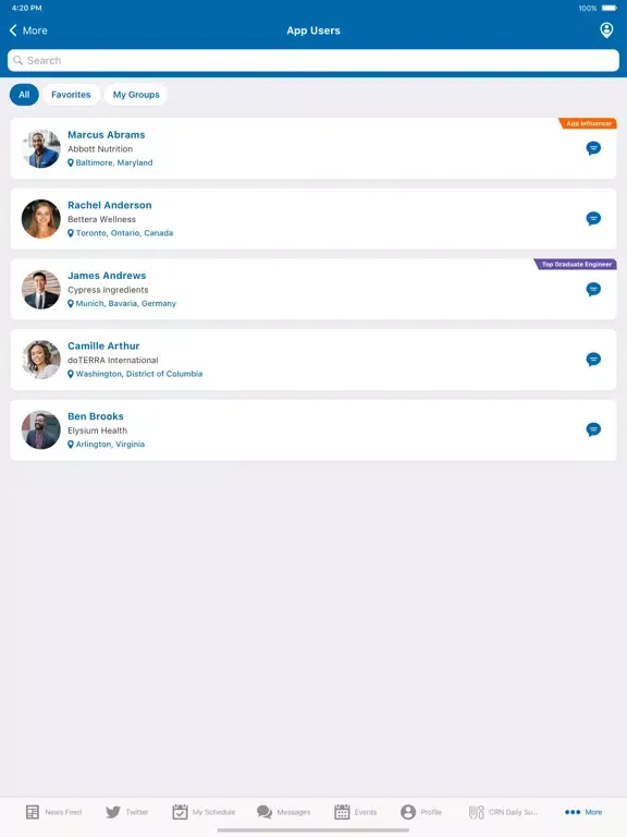 CRN Connect iPad  Ekran Görüntüleri