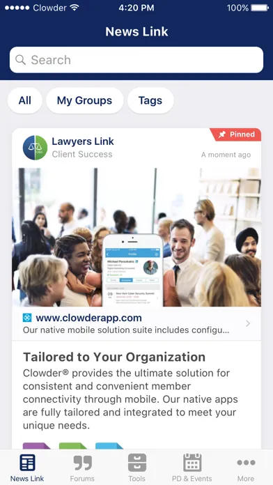 OBA Lawyers Link Screenshots