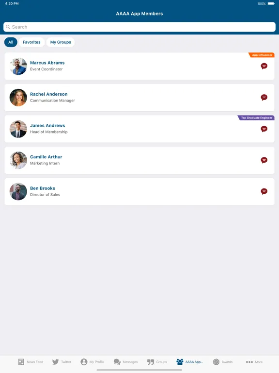 Zrzuty ekranu AAAA Community iPad 
