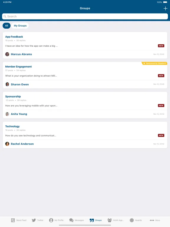 Zrzuty ekranu AAAA Community iPad 