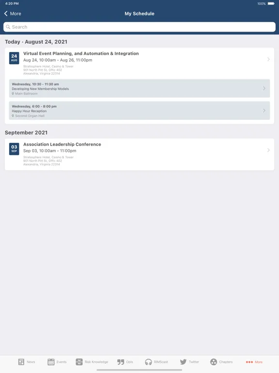 RIMS - Risk Management Society iPad 应用截图