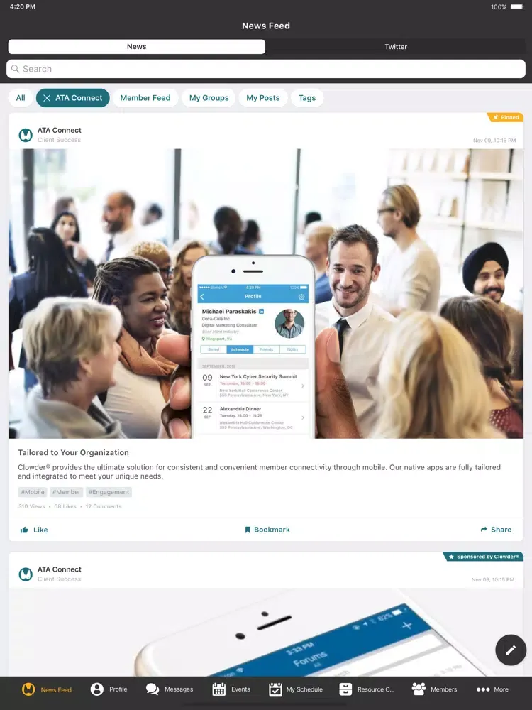 ATA Connect iPad Ekran Görüntüleri