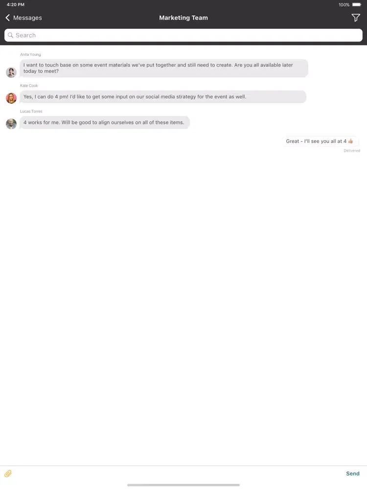 ATA Connect iPad Ekran Görüntüleri