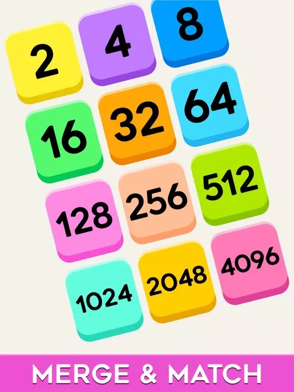 Capturas de tela do 4096 Merge Match - Puzzle Game iPad 