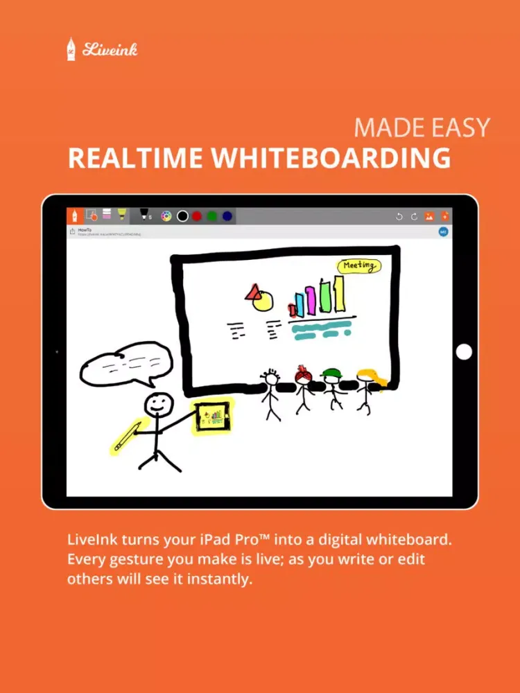 LiveInk - Interactive Whiteboard iPad  Screenshots