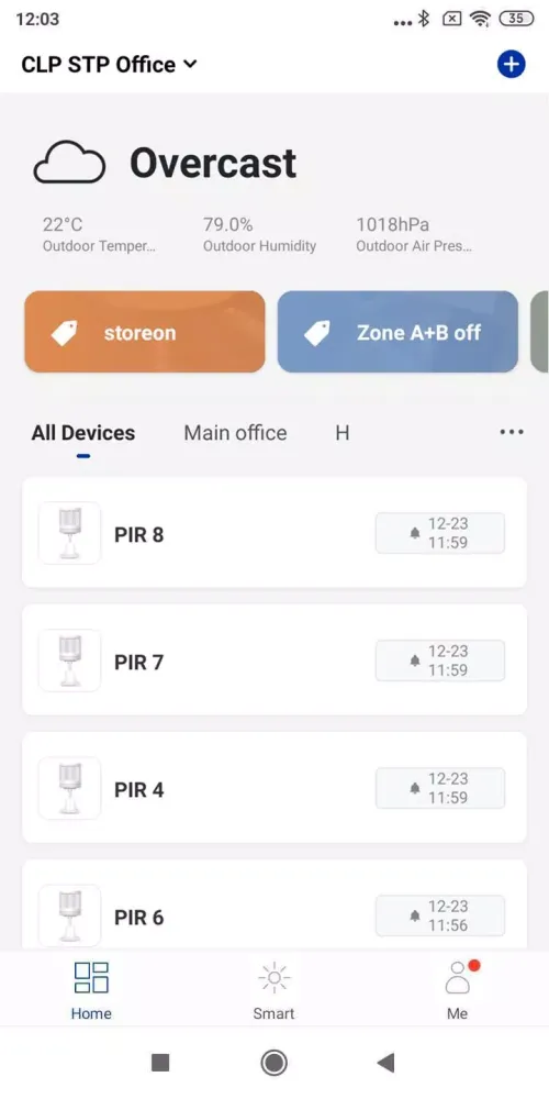Smart Sensor Automation Screenshots