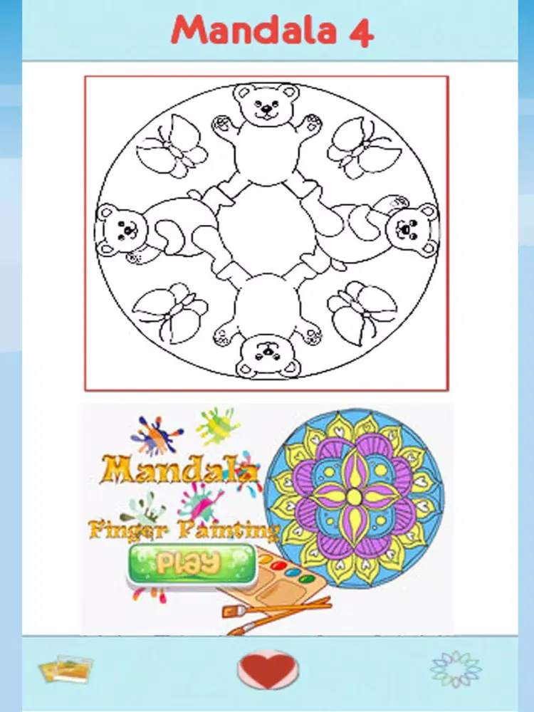 Capturas de pantalla de mandala finger painting for kids iPad 