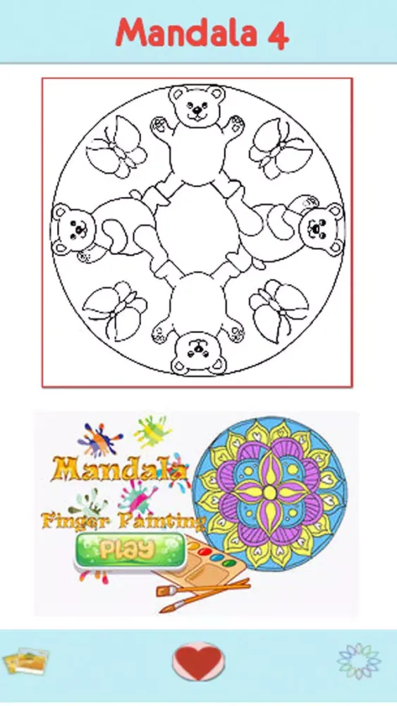 Capturas de pantalla de mandala finger painting for kids