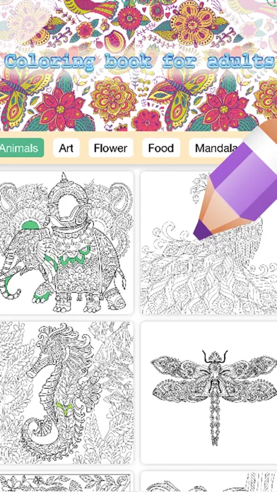 تصاویر Coloring Book for Adult Sketch